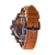 Мъжки часовник  Michael John Кафяв с черно каишка от еко кожа, 2 - Kalapod.bg